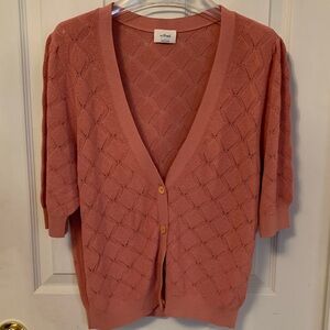 Wilfred Coral Button-Up Cardigan